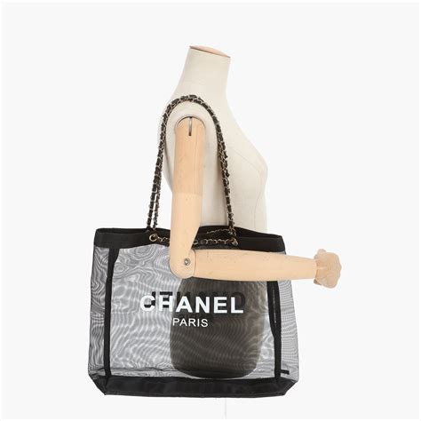 chanel transparent bag|chanel mesh tote bag.